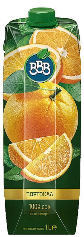 Натурален Сок ВВВ Портокал 100% 1 л