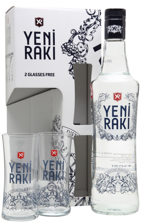 Турска Ракия Йени Ракъ 0.7 л с 2 Чаши